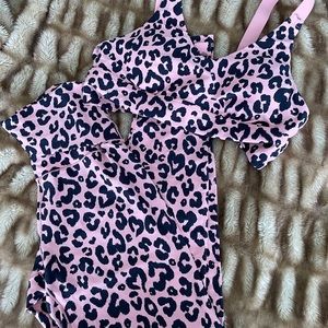 Aerie Real Me Leopard Print Set